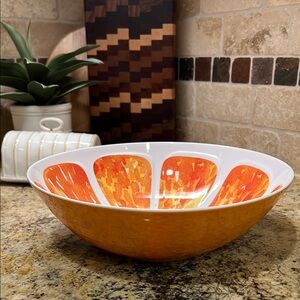 Vibrant Orange Ceramic Bowl